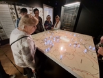 Expozice Hornictví - interaktivní mapa ostravských šachet.