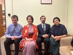 Návštěva z tokijské univerzity v SONS - zleva Jan Šnyrych, Risa Nara, Luboš Zajíc a Terezie Kochová 