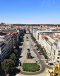 Pohled na Václavské náměstí z kupole Národního muzea