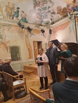 vítězka skladatelské soutěže Lucie Pavelková a Ondřej Štochl z KJD
